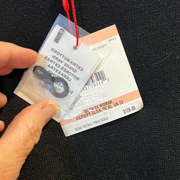 JOE BROWNS top long sleeve embellished embroidered size 26 long sleeve - Picture 6 of 11